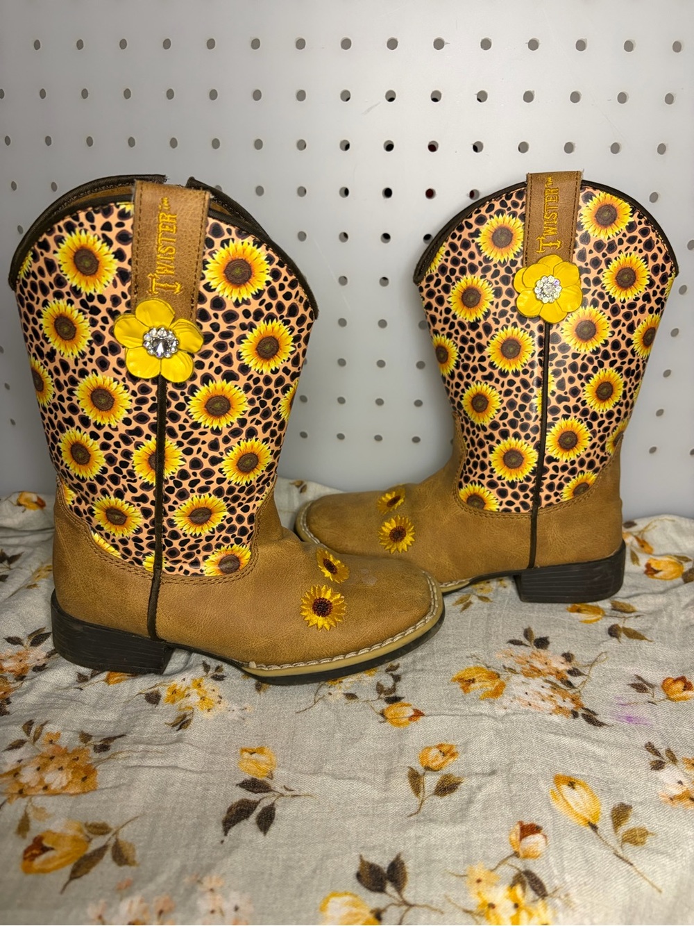 Twisted X Yellow Sunflower Brown Western Boots